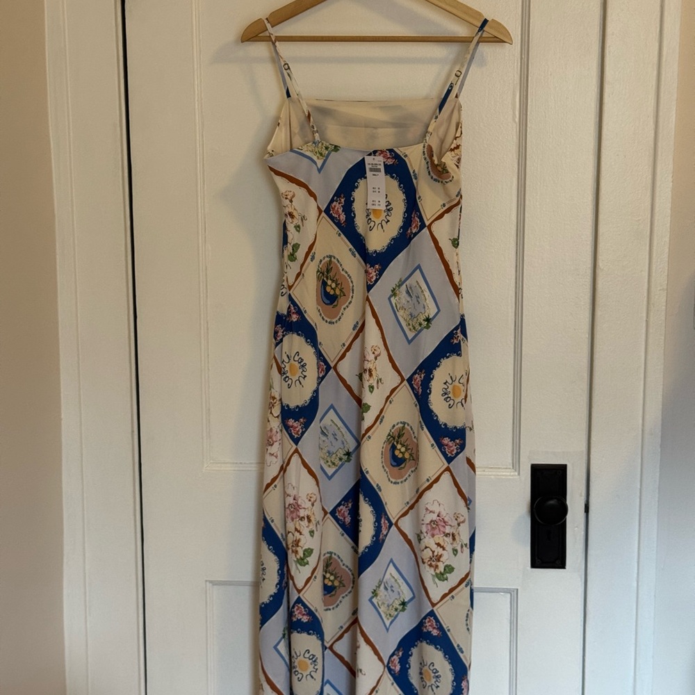 Abercrombie & Fitch Cream and Blue Floral Print Maxi Dress - Picture 5 of 8